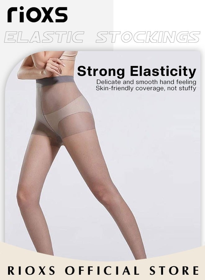 RIOXS 3 Pairs Women's Sheer Tights 20D Control Top Pantyhose With Reinforced Toes Light Support Legs Flat Seams Invisible Toe Stockings For Women Ladies  - Image 4