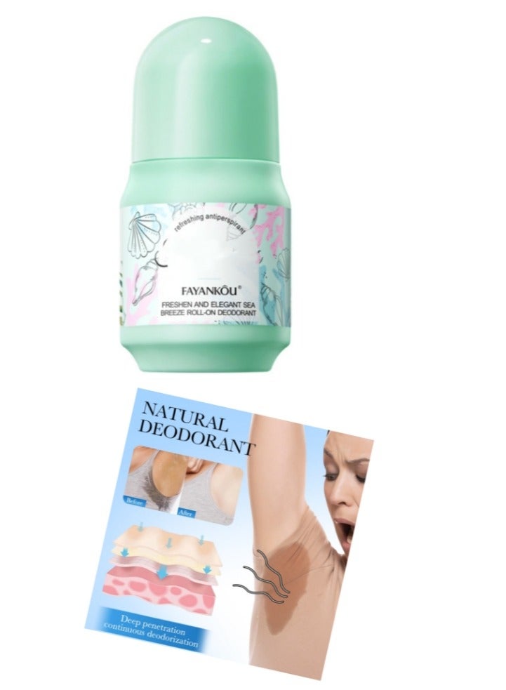 FAYANKOU 1 Pack Frshen And Elegant Sea Breeze Essence  Deodroant Roll -On  50g - Image 1