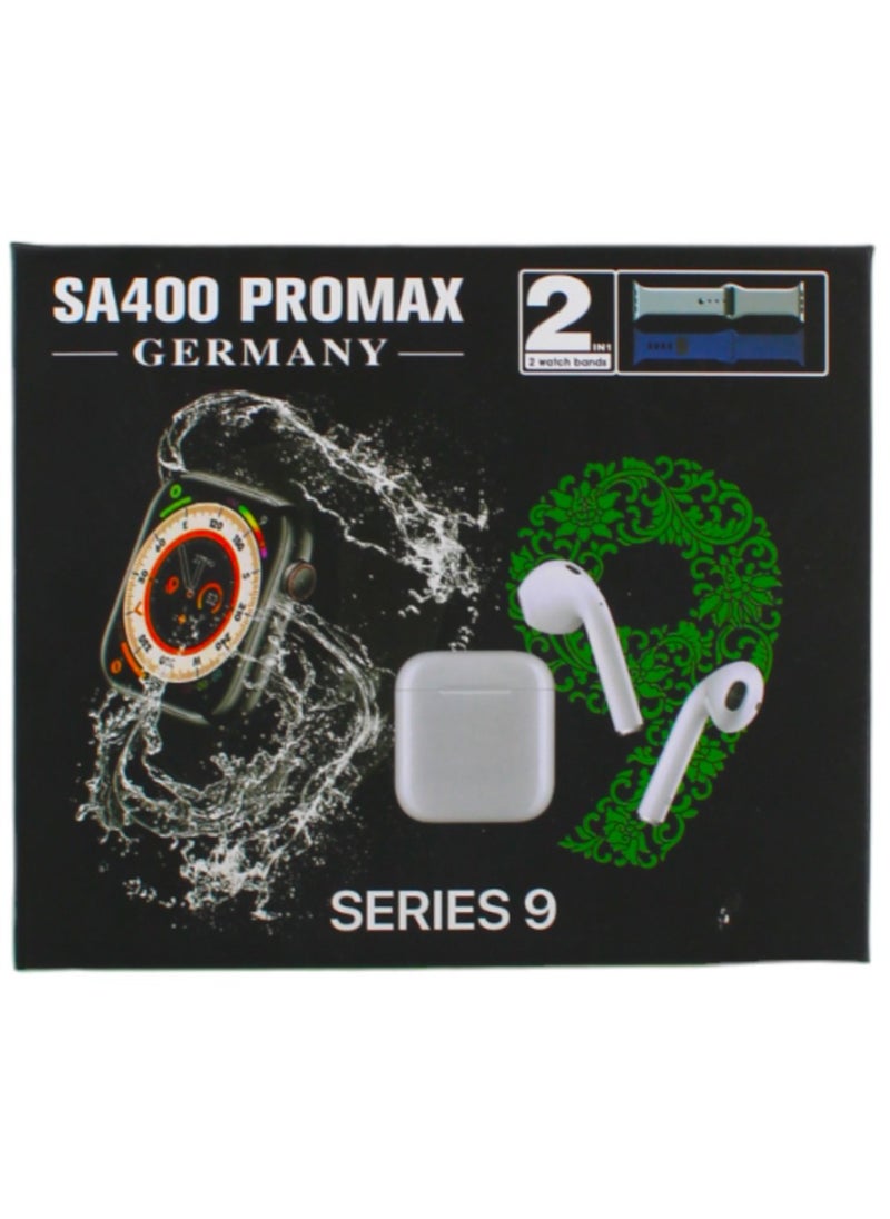 SERIES - Ultra 2 in 1 Series 9 Smart Watch With 2 Straps & Bluetooth Wireless Earbuds - Image 1