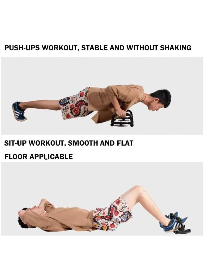 Push Up Bars, Push Up Stands with Suction Cup, Push Up Board with Non-Slip Foam Grips, Sturdy Structure Push Up Bars for Men and Women, Push Up Handles for Floor Workout, Strength Training（Black Gre