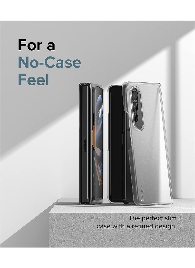 Gravity Slim Case Compatible with Samsung Galaxy Z Fold 4, Anti-Fingerprint Translucent Hard Thin Premium PC Lightweight Protective Phone Cover for Z Fold4 5G (2022) - Matte Clear - Image 3