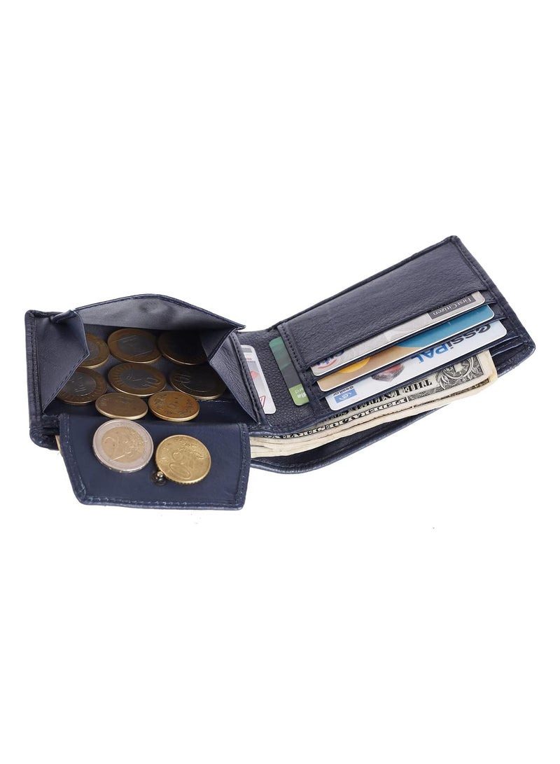 HAMMONDS FLYCATCHER Leather Dark Blue Wallet & Keyring Combo Set Special Occasion Gift Set - Image 5