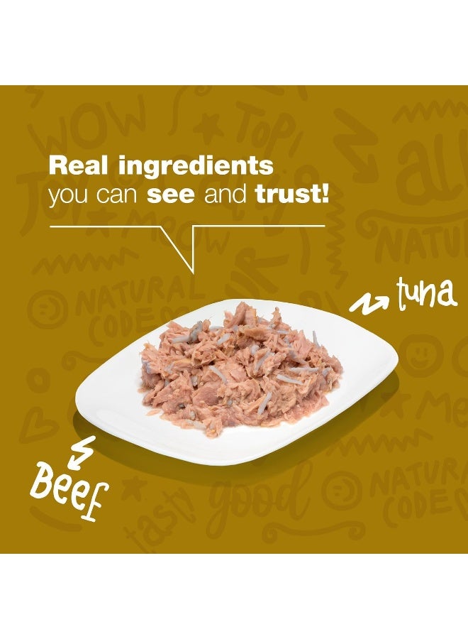 Natural Code 12 Tuna and Beef Cooking Water Wet Cat Food 85g - Image 3
