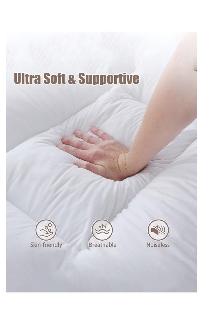 Soufa Dibaj Microfiber Mattress Topper 5 cm With Microfiber Filling and Rubber Corners Edges - Image 4