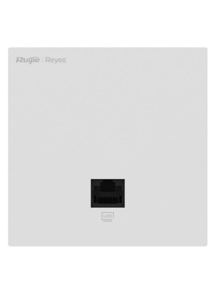 رويجي نقطة وصول Reyee RG-RAP1261 Wi-Fi 6 AX3000 فائقة النحافة مثبتة على الحائط، نطاق مزدوج 2×2 MU-MIMO (2976 ميجابت في الثانية)، 2 جيجابت إيثرنت وPoE-in (802.3af/at)، تصميم نحيف 86 مم مع براءة اختراع تبريد، Reyee Mesh و802.11k/v/r، تجوال سحابي وذكي - Image 1