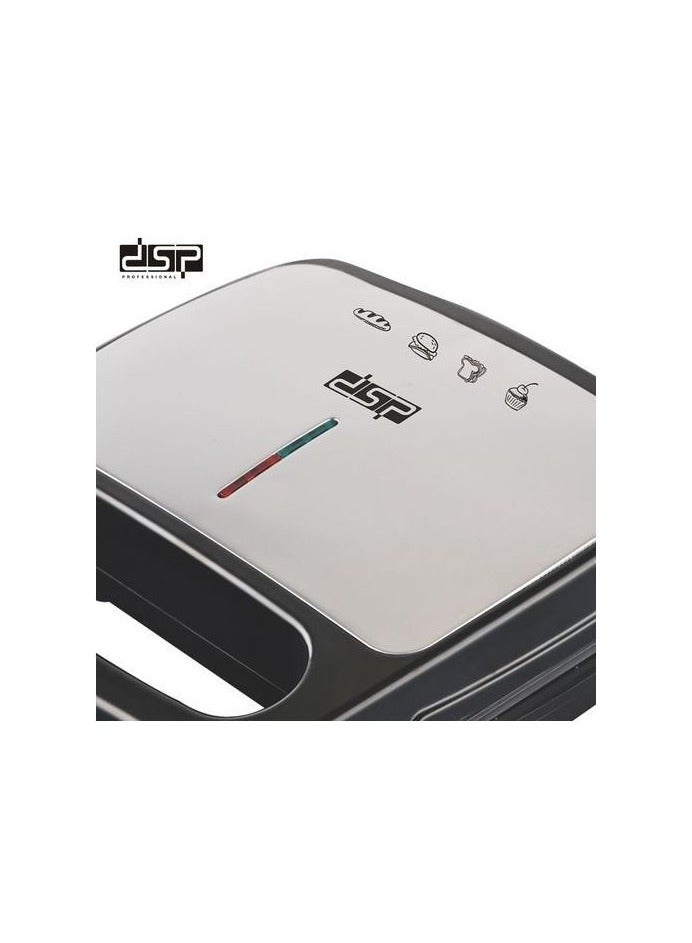 DSB DSP Electric Sandwich Maker 750W Cool Touch Housing With Stainless Steel CalendarWith Indicator Light Non-slip feet Non-stick coated plate for easy cleaning Stands upright for compact storage and space saving Cool Touch Housing KC1191 - Image 2