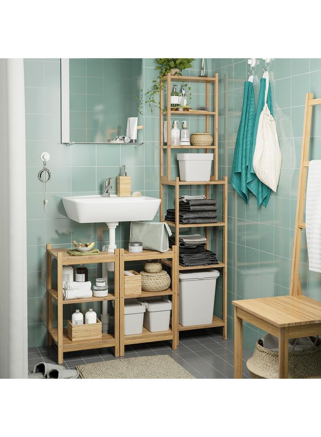 زبون سلة مهملات مع غطاء، رمادي فاتح، 3 لتر - Image 3