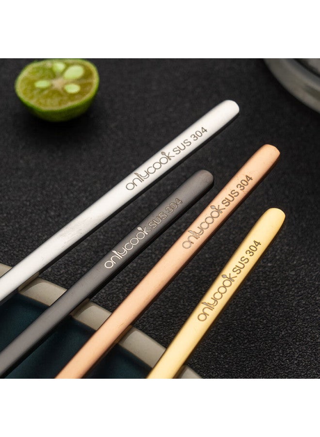 Onlycook 304 Stainless Steel Long-handled Mixing Spoon, Coffee Spoon, Seasoning Spoon, Ice Spoon, Dessert Honey Spoon, Original Color 24cm - Image 3