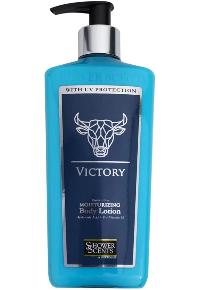 Shower Scents Shower Scents Victory Paraben-Free Moisturizing Body Lotion with Hyaluronic Acid, Pro-Vitamin B5, Vitamin E and UV Protection 312ml