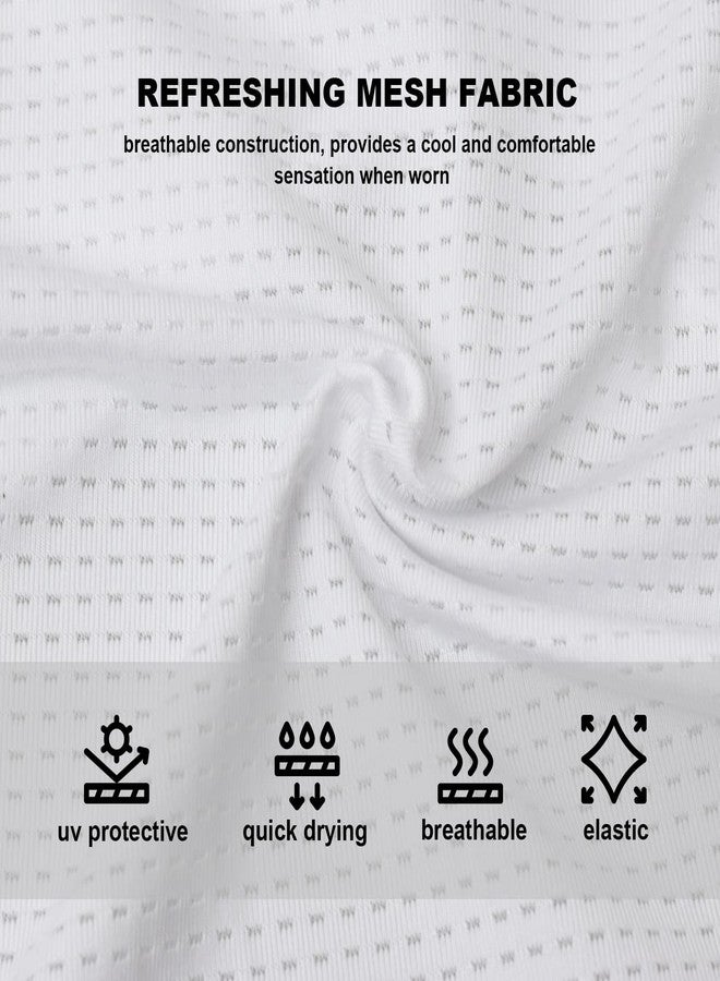 TClian Balaclava Neck Gaiter with Ear Loops Scarf Bandana UV Sun Protection Outdoors Face Mask Cover for Women Men(White) - Image 3