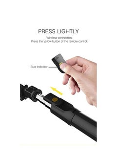 Super ZYouth Tripod selfie stick 360° rotating Bluetooth remote control suitable for travel, parties, video shooting, black, adjustable and retractable  - Image 3