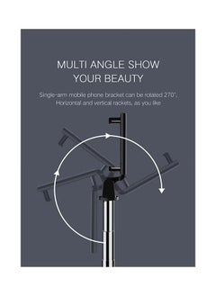 Super ZYouth Tripod selfie stick 360° rotating Bluetooth remote control suitable for travel, parties, video shooting, black, adjustable and retractable  - Image 4