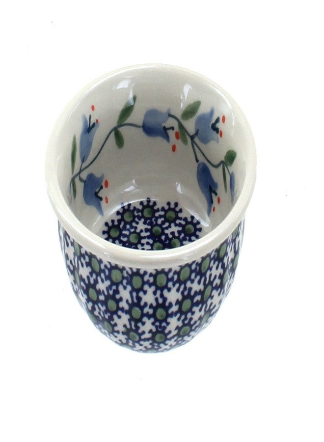 Blue Rose Pottery Blue Rose Polish Pottery - Blue Tulip Small Bowl - 3.5" Diameter - Unique Dish for Appetizers, Nuts, or Candy - Image 1