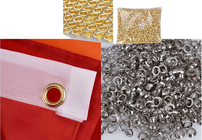 DIY Crafts 200 Pcs, Gold Mix Sizes, Grommets Eyelets, Silver (Made of Metal/Brass As Choice) (S (200 Pcs, Gold Mix Sizes) - Image 5