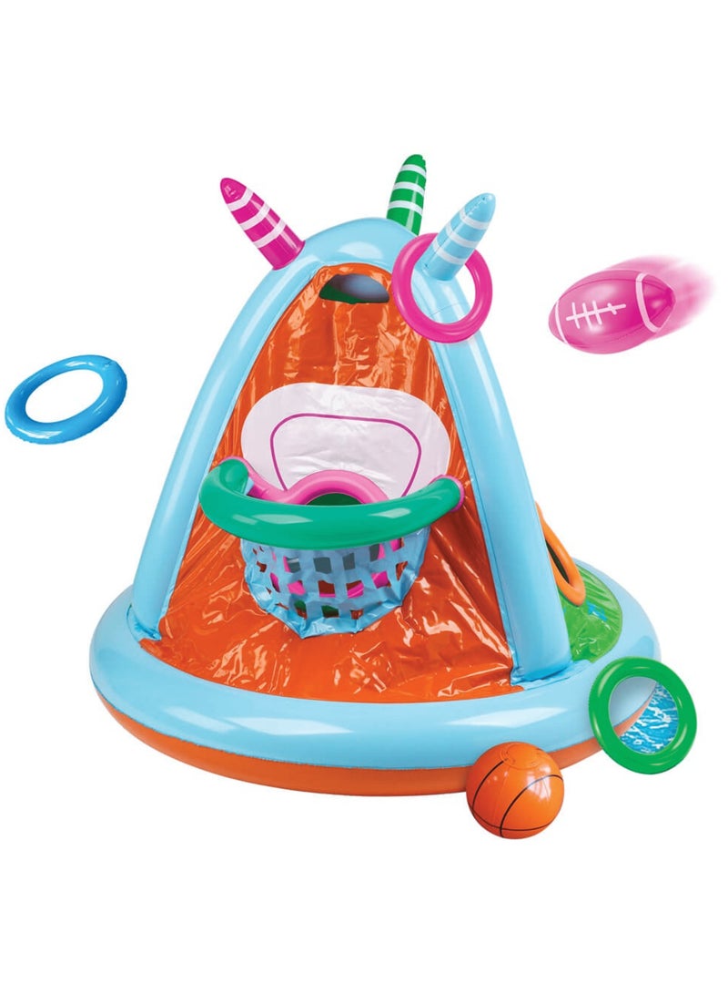 EUREKA KIDS Eurekakids 4in1 Activity Center Inflatable Sports Outdoor Toy for Toddlers and Kids | Suitable for Playing in Water, Sand and Garden | Easy to Store and Transport | For 3Y+ - Image 2