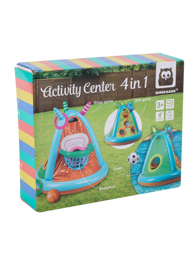 EUREKA KIDS Eurekakids 4in1 Activity Center Inflatable Sports Outdoor Toy for Toddlers and Kids | Suitable for Playing in Water, Sand and Garden | Easy to Store and Transport | For 3Y+ - Image 4