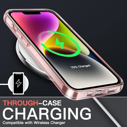 VONZEE Translucent Clear Back Cover Compatible with (iPhone 16 Case)(2024), PC Shockproof Scratch Resistant, Non-Yellowing, Support Mag-Safe Wireless Magnetic Charging - Pink|6.1'' - Image 5
