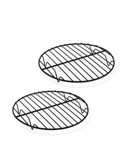 TeamFar TeamFar Round Cooling Rack, 7.5’’ Small Baking Roasting Grilling Rack with Stainless Steel Core & Non-stick Coating, for Cooking Steaming Cooling, Healthy & Sturdy, Oven Safe & Easy Clean – Set of 2  - Image 1