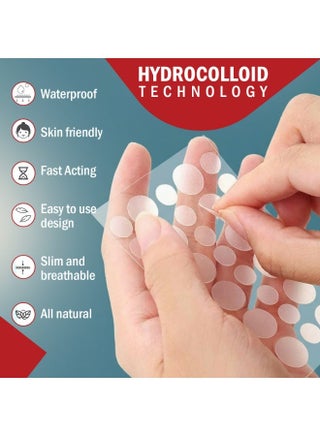 108 Pcs Miracle Pimple Patches Hydrocolloid Patches,Acne Pimple Patches for Face,Circle Facial Hydrocolloid Acne Patch,Master Blemish Patches,Acnes Spot Cover Stickers with Tea Tree Oil Invisible Acne Pimple Patches Blackhead Remover Patch - view 3