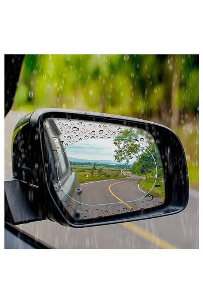فيلم مرآة الرؤية الخلفية للسيارة، مضاد للضباب، مضاد للوهج، مضاد للخدش، مضاد للخطأ، مقاوم للماء والأمطار، ملصق شفاف عالي الدقة لمرايا السيارة والنوافذ الجانبية والقيادة الآمنة - Image 1
