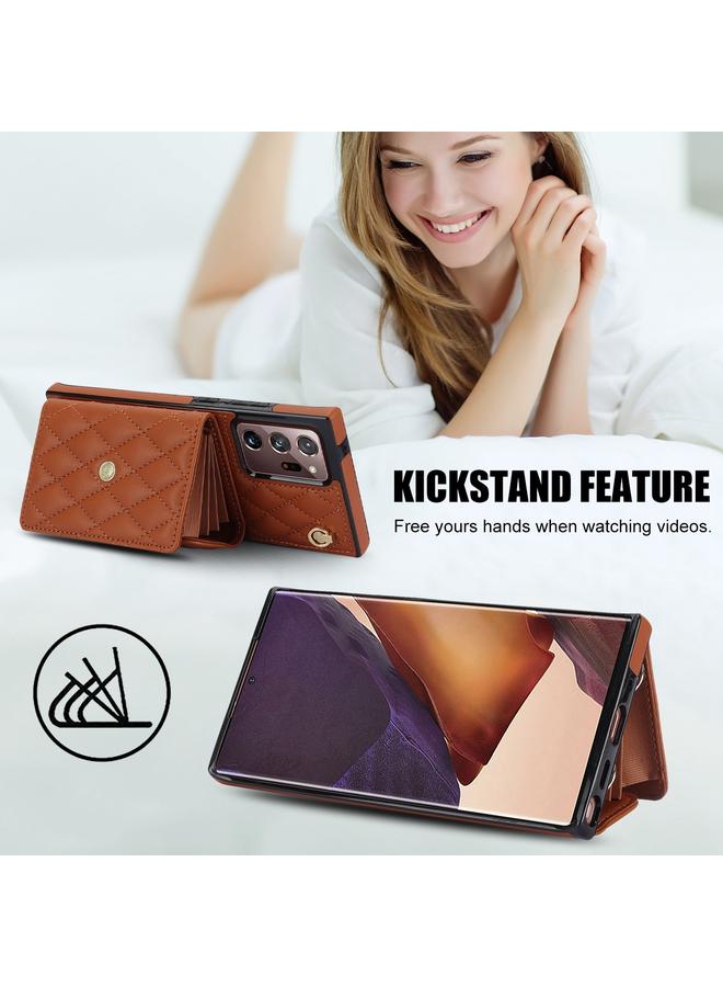 S-TOP Case For Samsung Galaxy Note20 Ultra Crossbody Rhombic Horizontal Wallet Leather Phone Case - Image 3