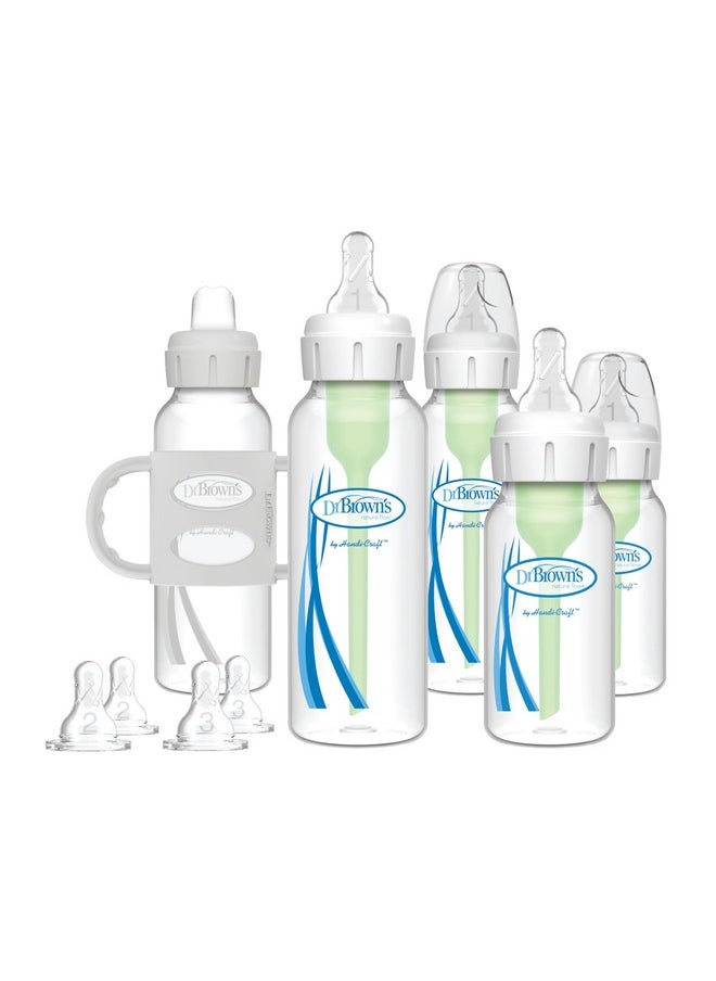 Dr. Brown's مجموعة هدايا زجاجات الرضاعة الضيقة المضادة للمغص من Dr. Brown'S Natural Flow® Options+™ للأطفال حديثي الولادة  - Image 2
