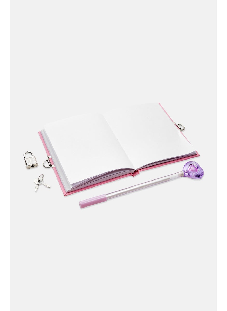 VOTUM Novelty Pen And Mini Diary Book, Pink  - Image 3