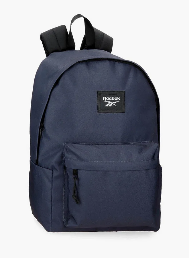 ريبوك Logo Print School Backpack with Adjustable Straps and Zip Closure - 38x19x43 cm