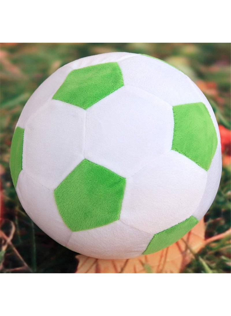 AOQI AOQI Plush Soccer Balls - Fluffy Stuffed Toy Soccer Ball Plush Pillow Soft Durable Stuff Soccerball Gift for Kids Boy Baby (Green - White 7.8inch/20cm)  - Image 4