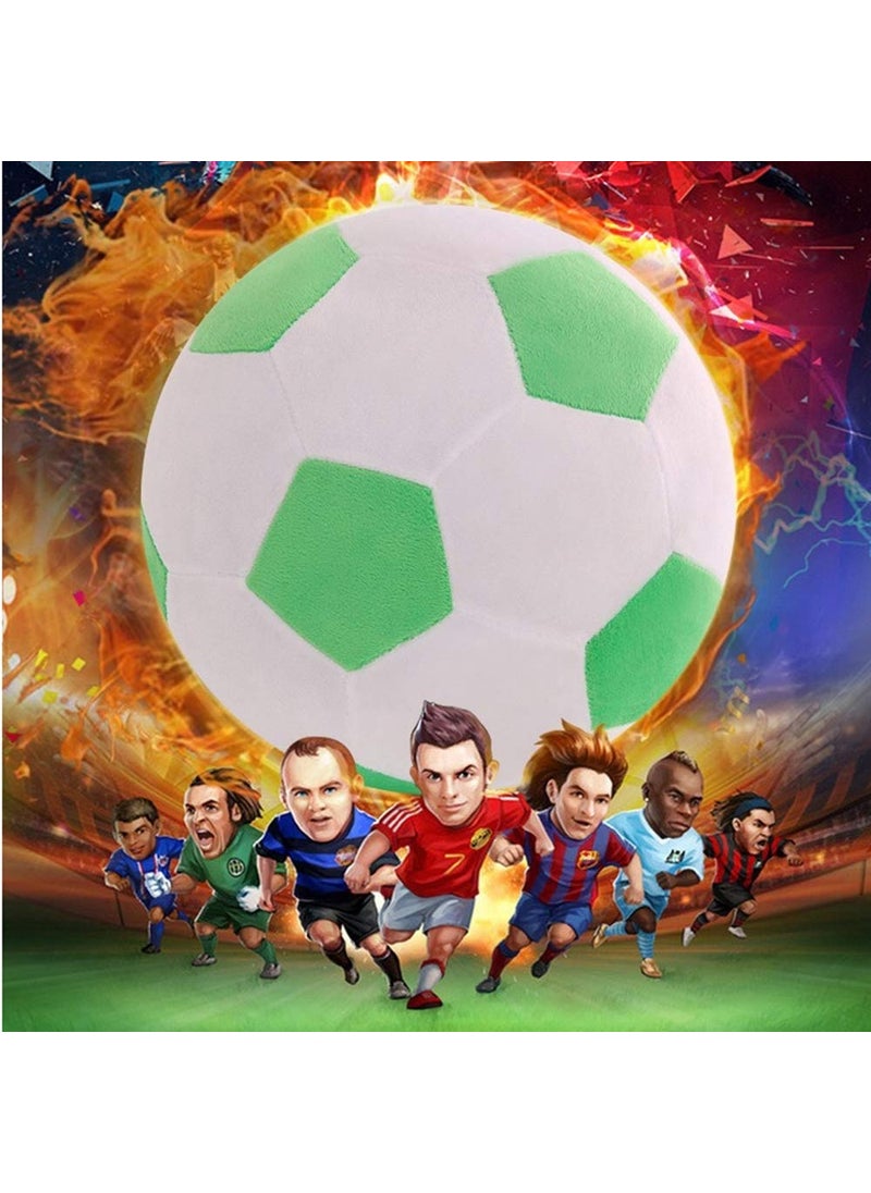 AOQI AOQI Plush Soccer Balls - Fluffy Stuffed Toy Soccer Ball Plush Pillow Soft Durable Stuff Soccerball Gift for Kids Boy Baby (Green - White 7.8inch/20cm)  - Image 3