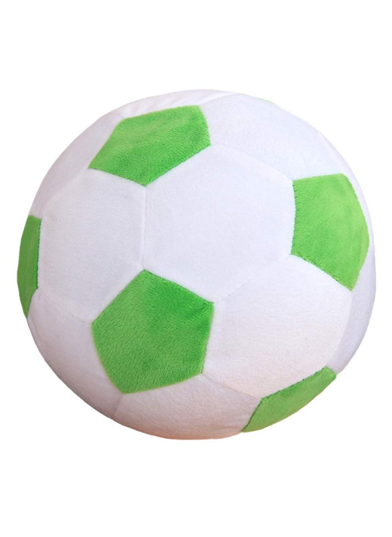 AOQI AOQI Plush Soccer Balls - Fluffy Stuffed Toy Soccer Ball Plush Pillow Soft Durable Stuff Soccerball Gift for Kids Boy Baby (Green - White 7.8inch/20cm)  - Image 2