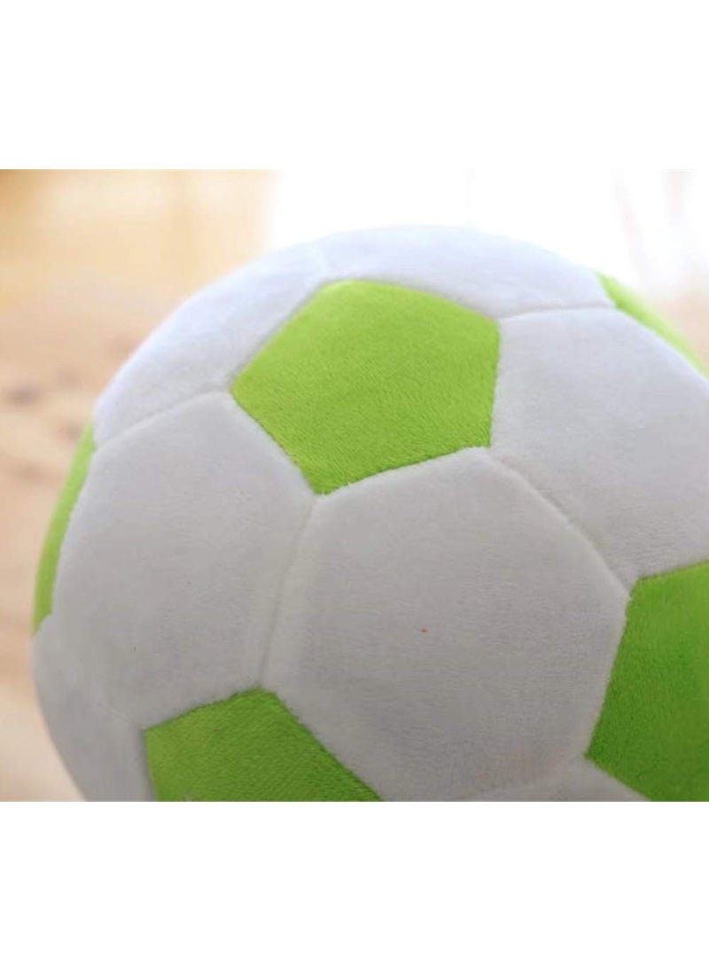 AOQI AOQI Plush Soccer Balls - Fluffy Stuffed Toy Soccer Ball Plush Pillow Soft Durable Stuff Soccerball Gift for Kids Boy Baby (Green - White 7.8inch/20cm)  - Image 5
