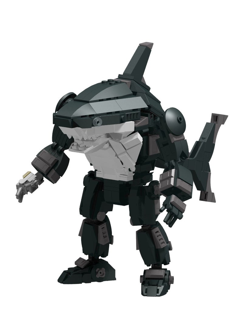 general Mountains and seas black gold sharks mechanical beasts wooden sticks people all series abstract spoofs building block toys - Image 1