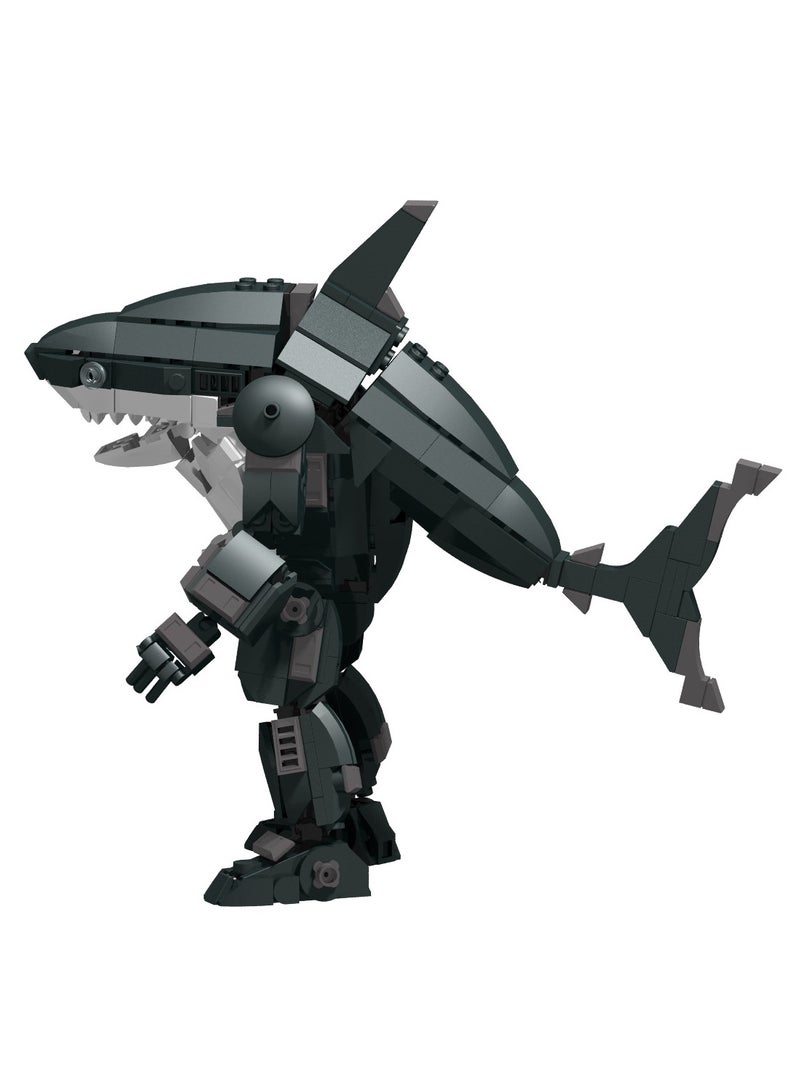 general Mountains and seas black gold sharks mechanical beasts wooden sticks people all series abstract spoofs building block toys - Image 3