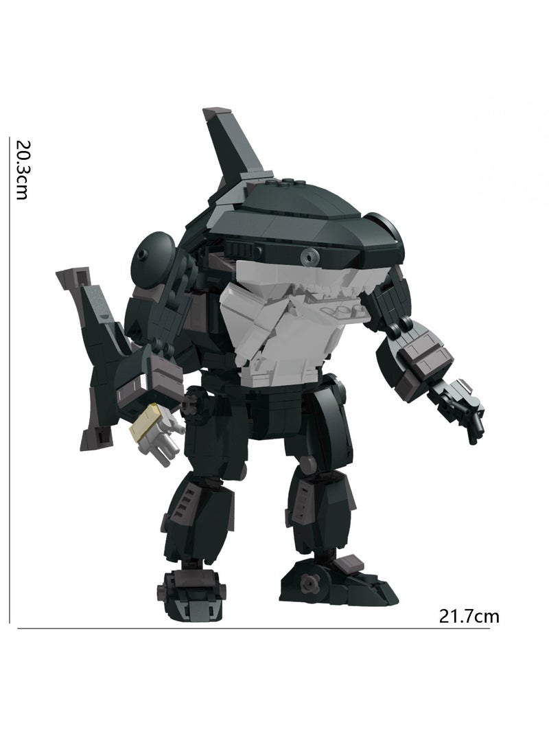 general Mountains and seas black gold sharks mechanical beasts wooden sticks people all series abstract spoofs building block toys - Image 4