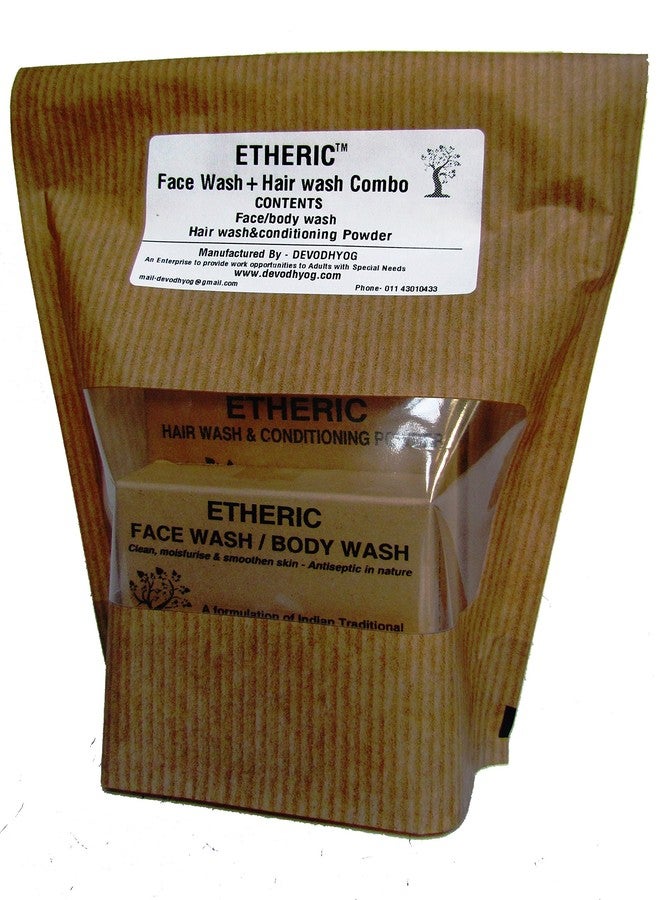 Etheric Herbal Hair Wash + Body & Face Wash Powder Combo 100 g - Image 1