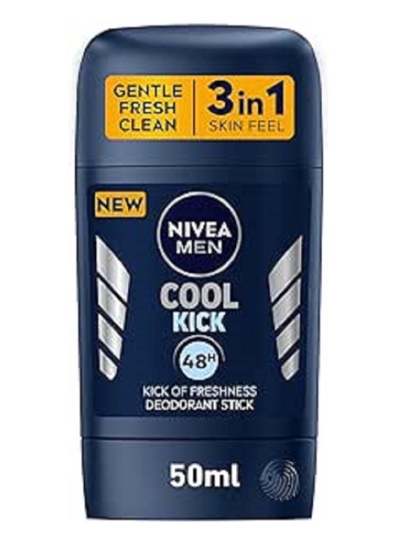 Nivea - MEN Cool Kick, Deodorant for Men, Fresh Scent, Stick 50ml - Image 1
