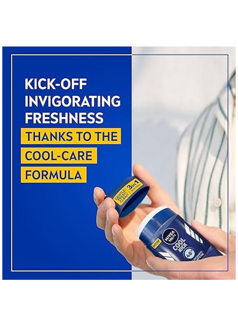 Nivea - MEN Cool Kick, Deodorant for Men, Fresh Scent, Stick 50ml - Image 1