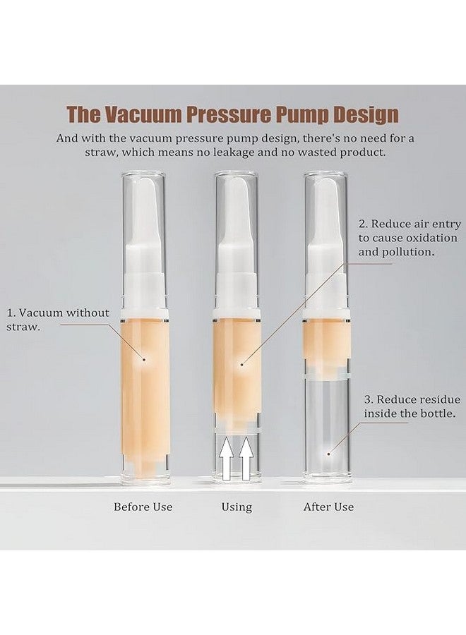 Clickswift Duckbill-Shaped Precision Liquid Dispenser Bottle, Cosmetic Container with Precise Control Airless Pump Jar, Eye Cream Travel Bottles, Empty Refillable Cosmetic Travel Containers 2Pcs - Image 2
