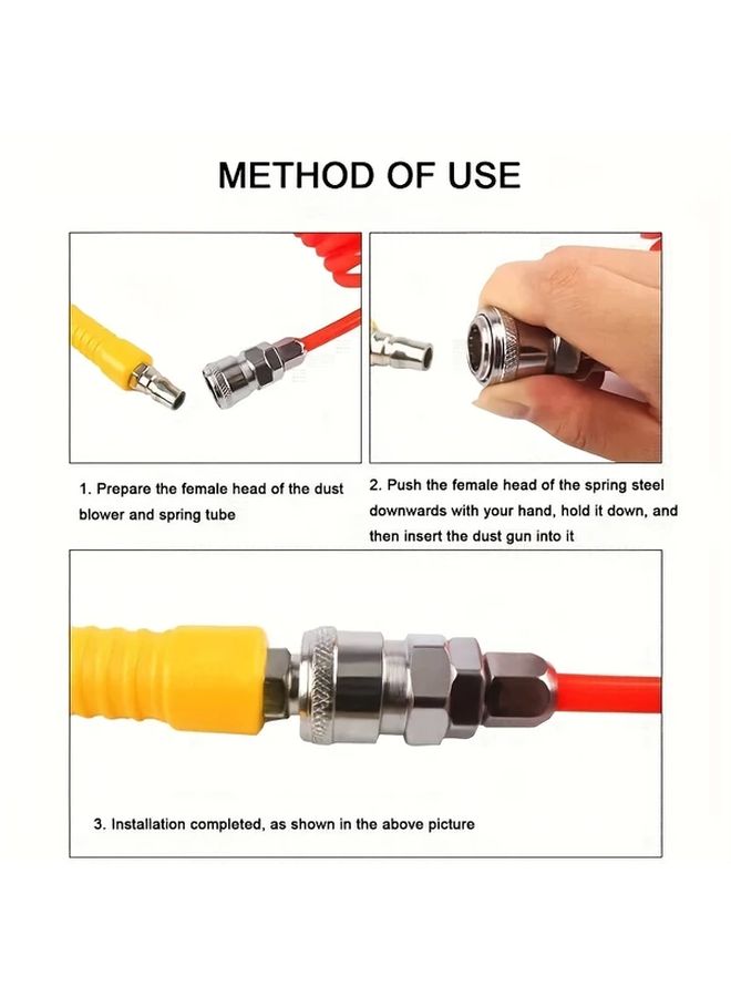 Orange Retractable Air Hose 8x5 PVC High Pressure 8000 kPa 1150 PSI for Pneumatic Tools - Image 4