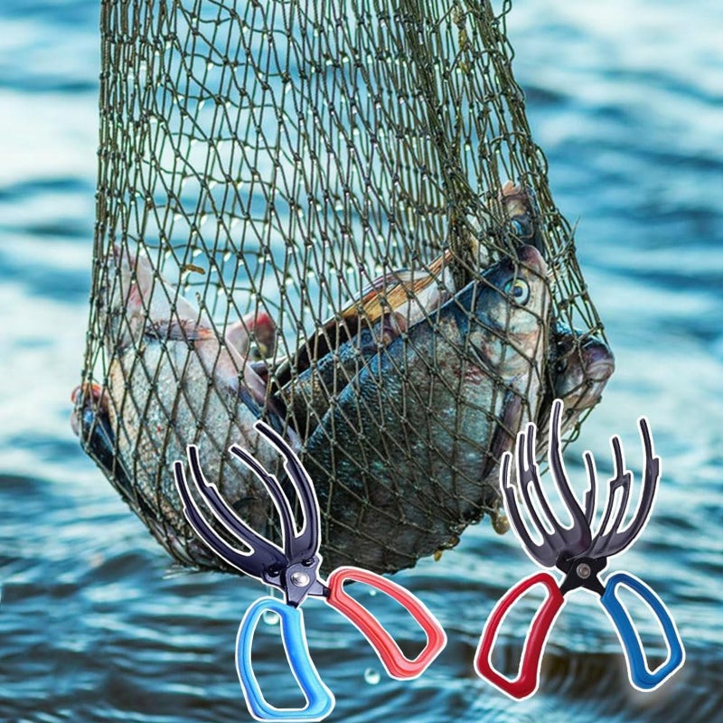 GNDROO Valentines Day Gifts for Him 2 Packs 2/3 Claw Fish Gripper, Metal Fishing Pliers Gripper Catch Fish Control Clamp,Three Teeth Fishing Pliers Control Forceps for Most Freshwater Fish Grip Tackle Holder - Image 4