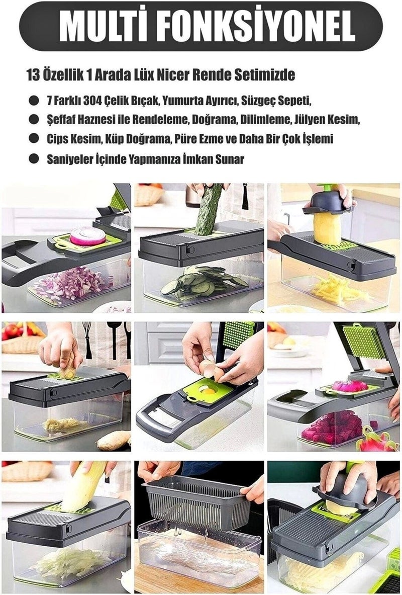 Tekno Trust Chopper Dicer Potato Vegetable Dicing Grater Mandolin Slicer Julienne Kitchen Chopper  - Image 4