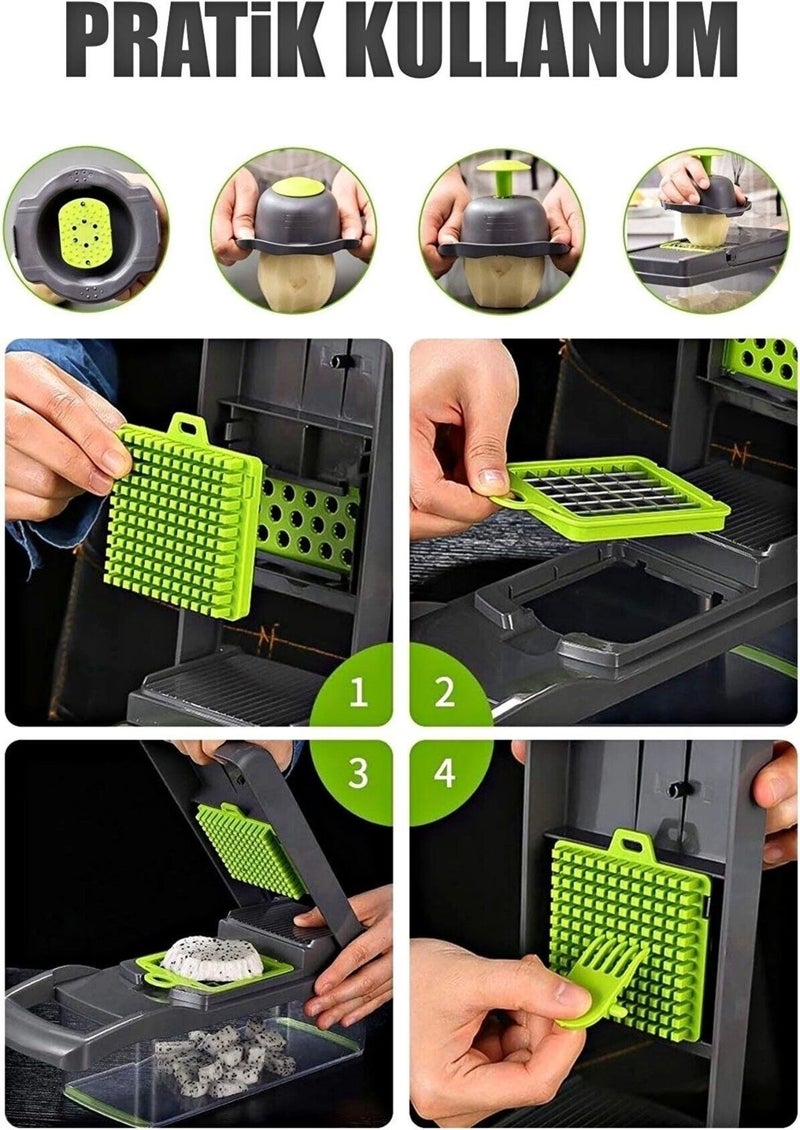 Tekno Trust Chopper Dicer Potato Vegetable Dicing Grater Mandolin Slicer Julienne Kitchen Chopper  - Image 3