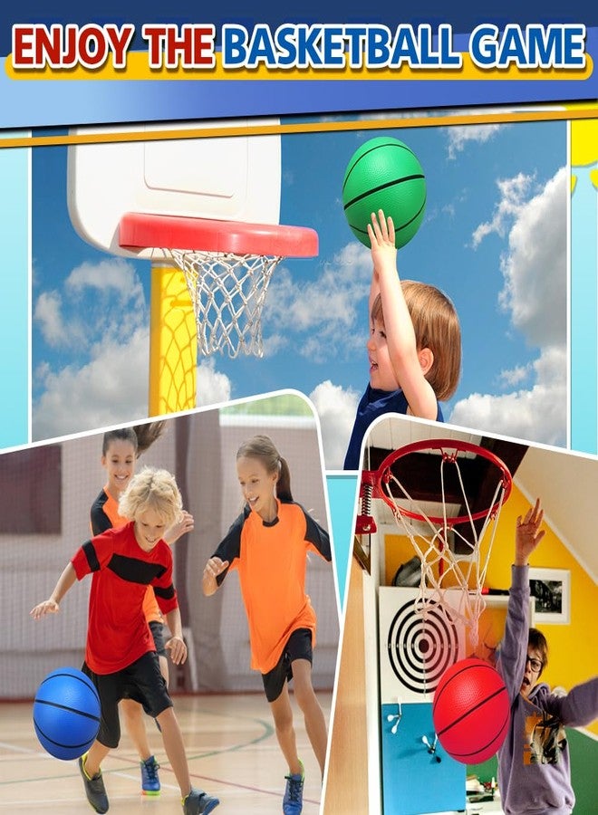 Cybemaga 4 Pack 8.5’’ Basketball for Kids Adults, Rubber Balls for Teens Boys Girls, Replacement Balls for Basketball Hoop with Pump, Sports Toys Gift for Outdoors Playground - Image 4