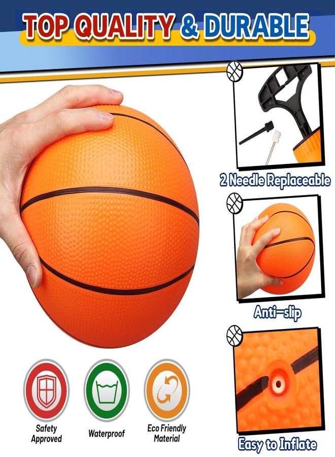 Cybemaga 4 Pack 8.5’’ Basketball for Kids Adults, Rubber Balls for Teens Boys Girls, Replacement Balls for Basketball Hoop with Pump, Sports Toys Gift for Outdoors Playground - Image 3