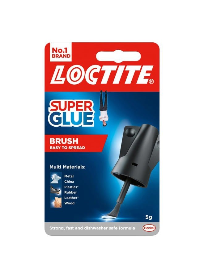 Loctite Super Glue Brush On, Superglue with Applicator Brush to ensure full coverage, Fast-Drying Clear Glue for Metal,Plastic,Wood etc, Strong Glue with Easy-Open Cap,Waterproof,Dries fast, DIY,1x5 g