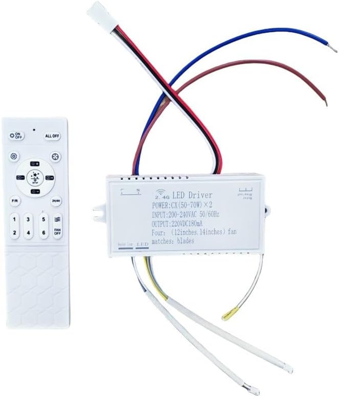 مروحة تيار مستمر مذبذب مع ضوء تحكم عن بعد 6 سرعات تخفيت الحجم ب أبيض - Image 3