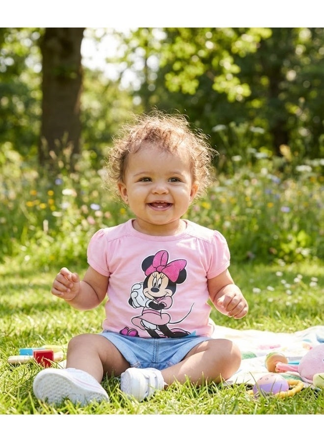 Disney Minnie Mouse Baby Girl T-shirt100%cotton - Image 3