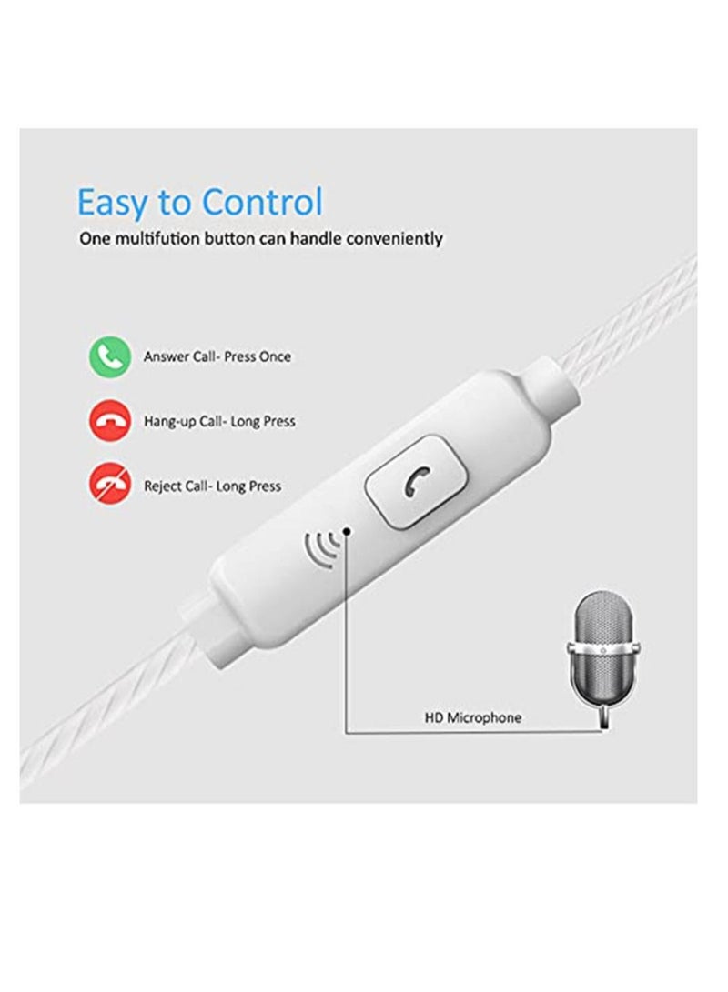 Captaintech Earbuds Headphones, with Remote & Mic, Earphones Wired Stereo in-Ear Bass for iPhone, Android, Smartphones, for iPod, for iPad, MP3, Fits for All 3.5mm Interface (5 Pack) - Image 3