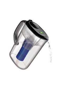 Pur PUR PLUS 7-Cup Water Filter Pitcher with 1 Lead-Reducing PUR Plus Filter, Dishwasher Safe, Powerful Filtration, Filter Change Indicator Light, Smoke, PPT711B  - Image 1
